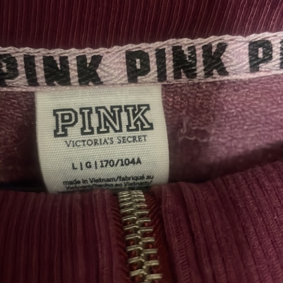 Womens Large Maroon and White PINK Sweater - Picture 3 of 3